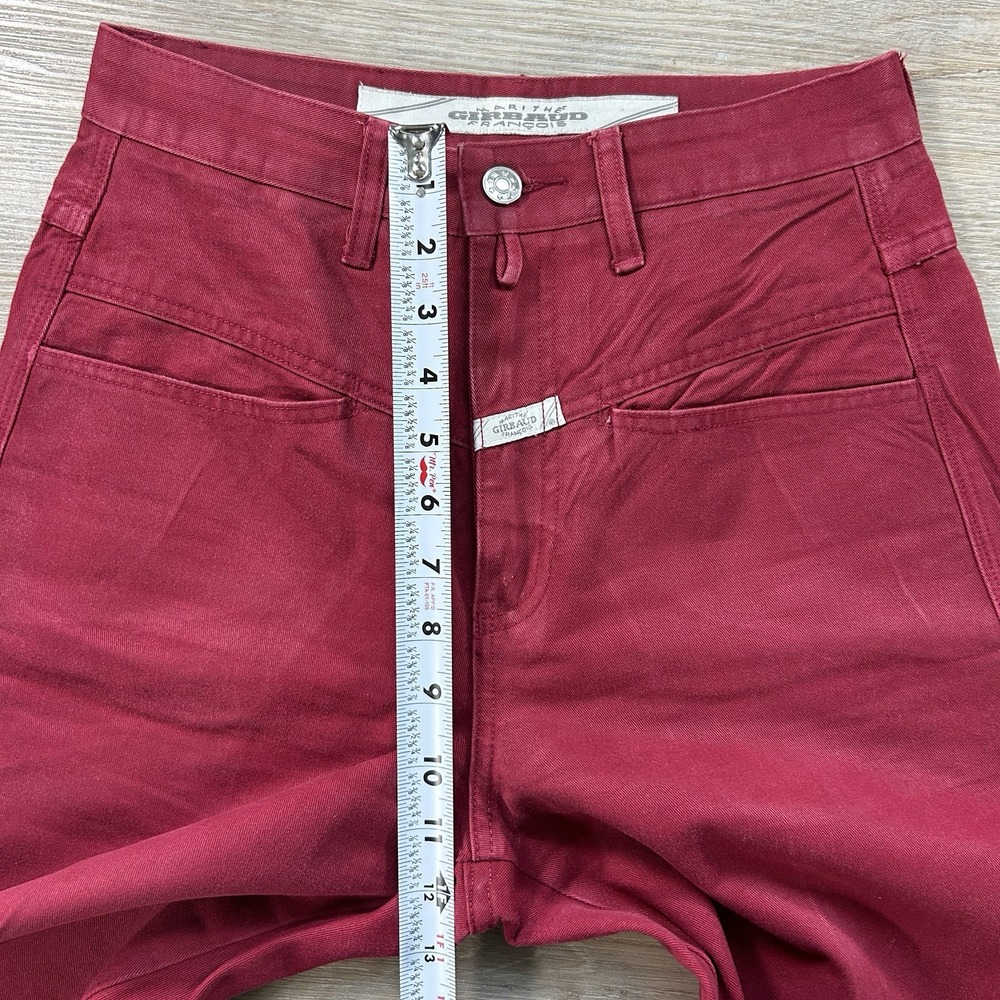 Vintage Marithe Girbaud Francois Size 7/8 Red High-Rise Tapered Jeans 90s - Picture 11 of 14